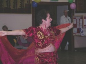 Carol delights with an exotic middle eastern dance