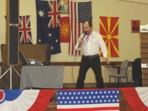 Graham calling songs from the states